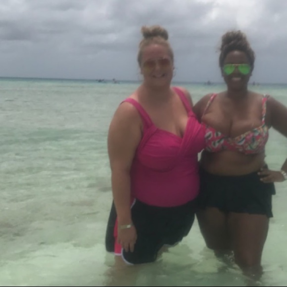 Hot pink one pice swim